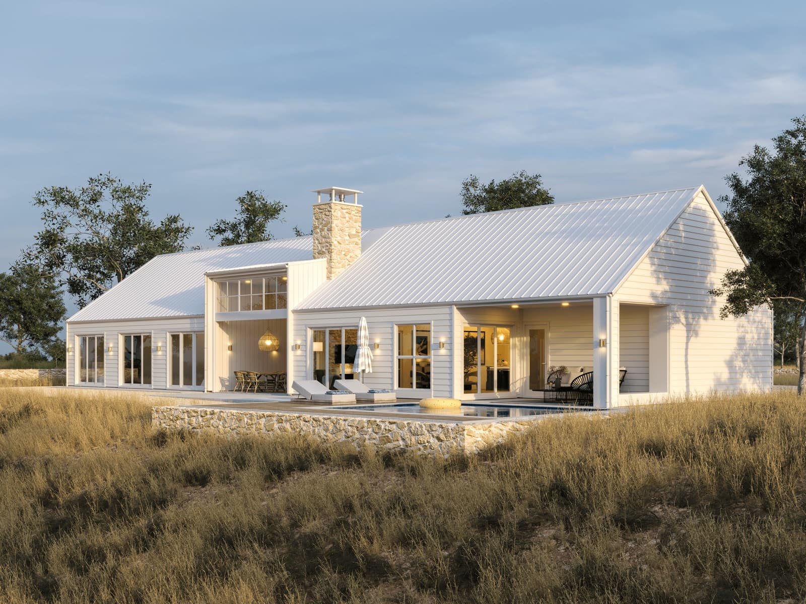 Barn-style home built by RB Thomas in the Waikato