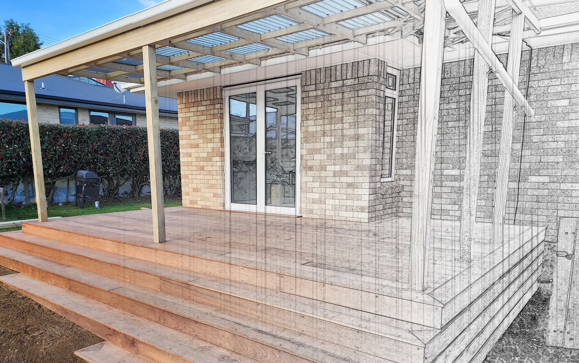 Timber deck built by RB Thomas in the Waikato