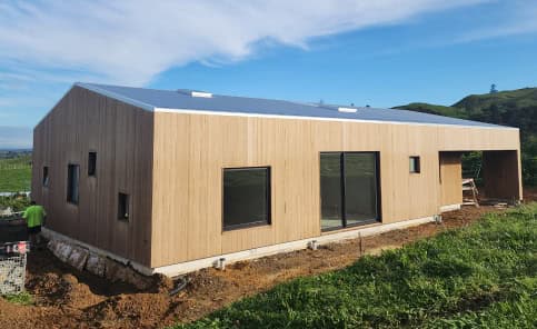 Modern timber-clad new home built by RB Thomas