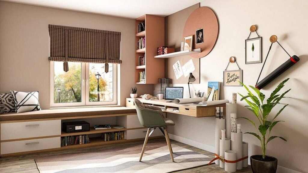 Modern home office set up for hybrid working